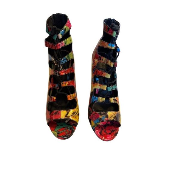 Candie's Women's Multicolor Gladiator Lace-up Stiletto Heels Size 10 - Picture 5 of 14